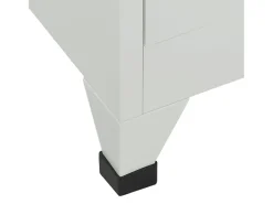 Cacifo com 6 compartimentos aço 90x45x180 cm cinzento