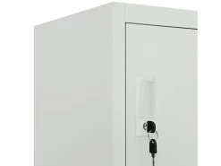 Cacifo com 6 compartimentos aço 90x45x180 cm cinzento