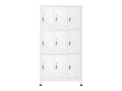 Cacifo com 9 compartimentos aço 90x45x180 cm cinzento