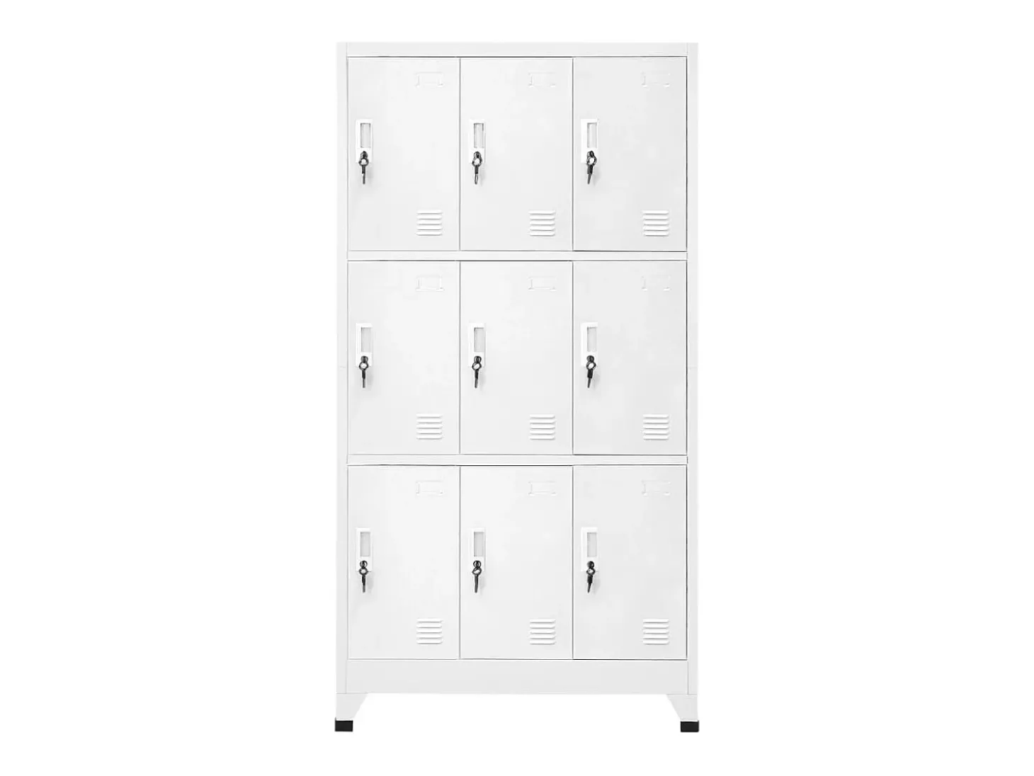 Cacifo com 9 compartimentos aço 90x45x180 cm cinzento