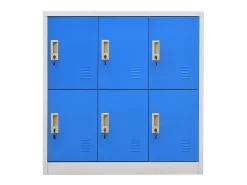 Cacifo 90x45x92,5 cm aço cinzento-claro e azul