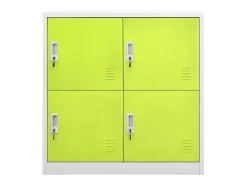 Cacifo 90x45x92,5 cm aço cinzento-claro e verde