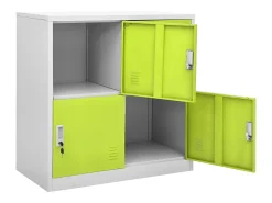 Cacifo 90x45x92,5 cm aço cinzento-claro e verde
