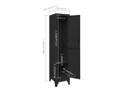Cacifo 38x45x180 cm aço preto
