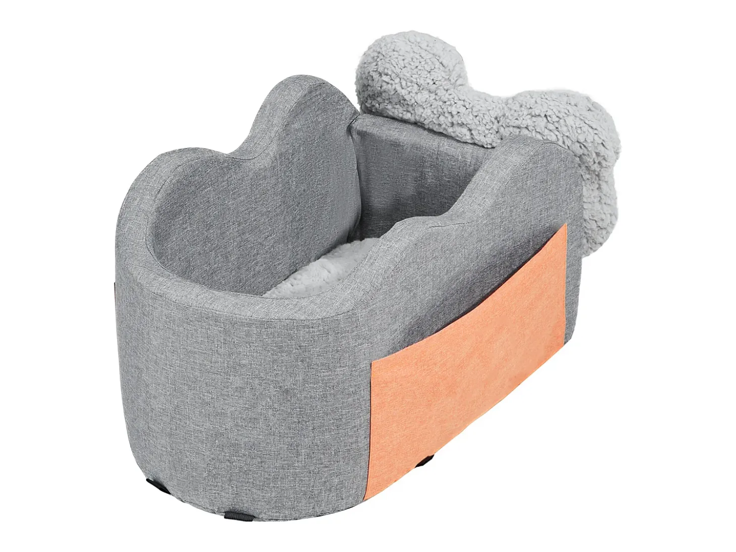 Cadeira Auto para Cães SucceBuy, Consola Central para Cães Pequenos (3,6 kg), Cinzento Escuro
