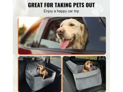 Cadeira Auto para Cães SucceBuy, Tamanho Médio/Grande (Até 25 kg), Cor Cinzenta