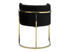 Cadeira com apoios de braços - Veludo e metal - Preto e dourado - PERIA de Pascal Morabito