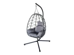 Cadeira "Cosi" para ovos em rotim - 99 x 92 x 194 cm - Cinzento