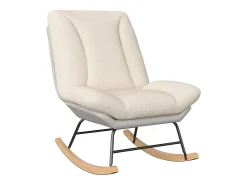 Cadeira de balanço estofada - com encosto ajustável, para sala de estar - quarto