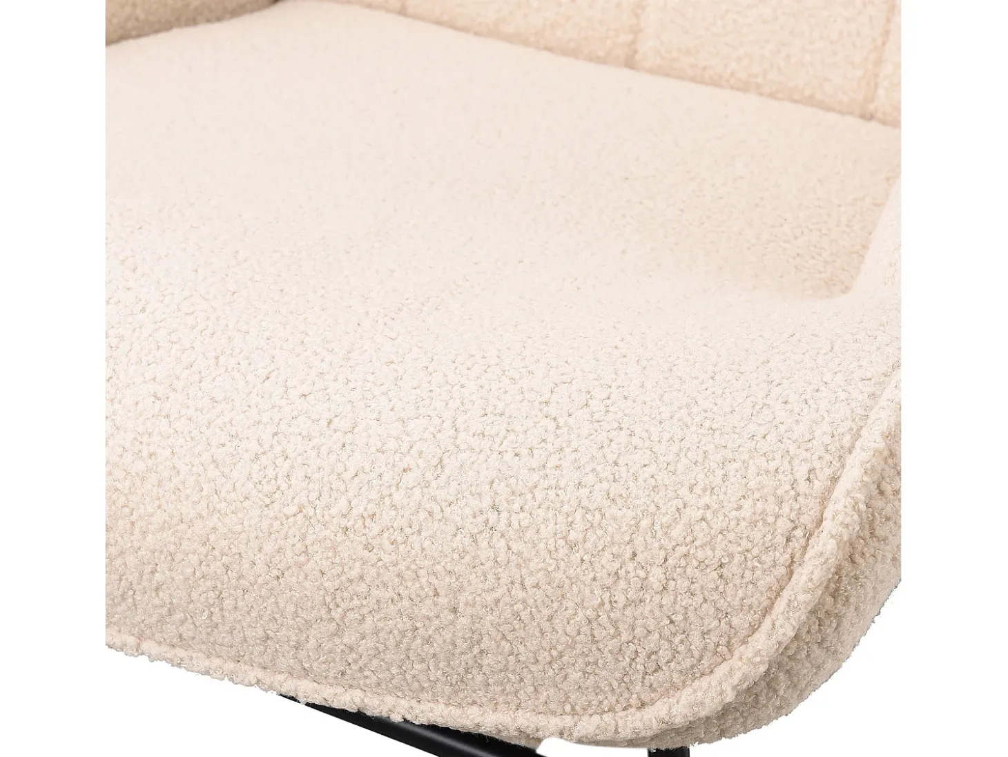Cadeira de balanço para adultos - Cadeira de balanço ergonômica para áreas externas - para sala de estar - Bege