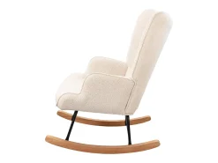 Cadeira de balanço para adultos - Cadeira de balanço ergonômica para áreas externas - para sala de estar - Bege