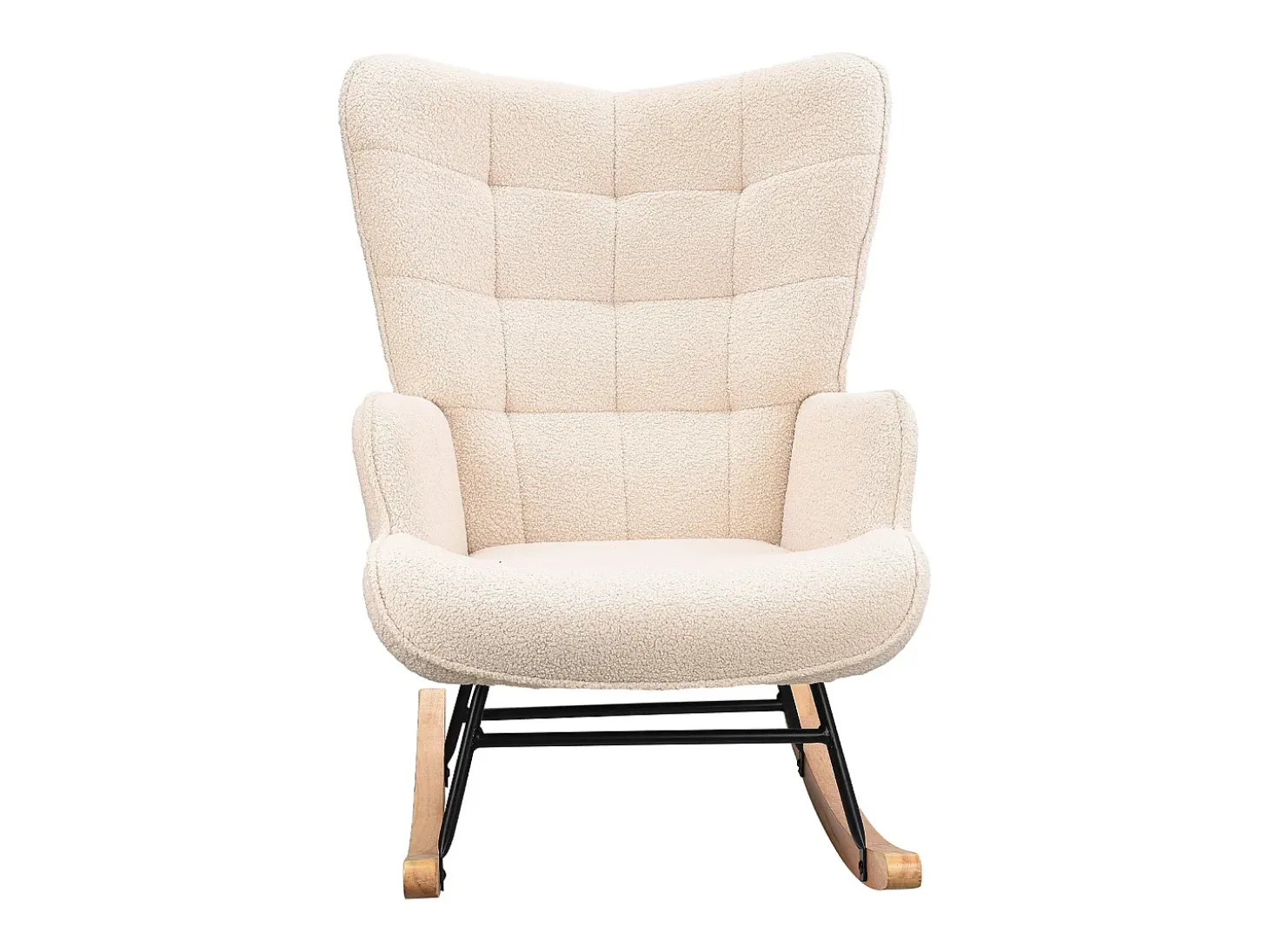 Cadeira de balanço para adultos - Cadeira de balanço ergonômica para áreas externas - para sala de estar - Bege