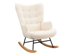 Cadeira de balanço para adultos - Cadeira de balanço ergonômica para áreas externas - para sala de estar - Bege