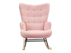 Cadeira de balanço para adultos - Cadeira de balanço ergonômica para áreas externas - para sala de estar - Rosa