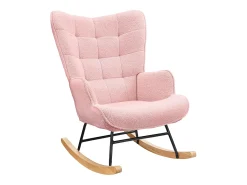 Cadeira de balanço para adultos - Cadeira de balanço ergonômica para áreas externas - para sala de estar - Rosa