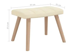 Cadeira de baloiço com banco tecido cor creme