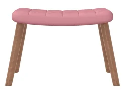 Cadeira de baloiço com banco veludo rosa