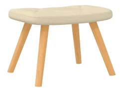 Cadeira de baloiço com banco tecido cor creme