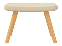 Cadeira de baloiço com banco tecido cor creme