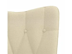 Cadeira de baloiço com banco tecido cor creme