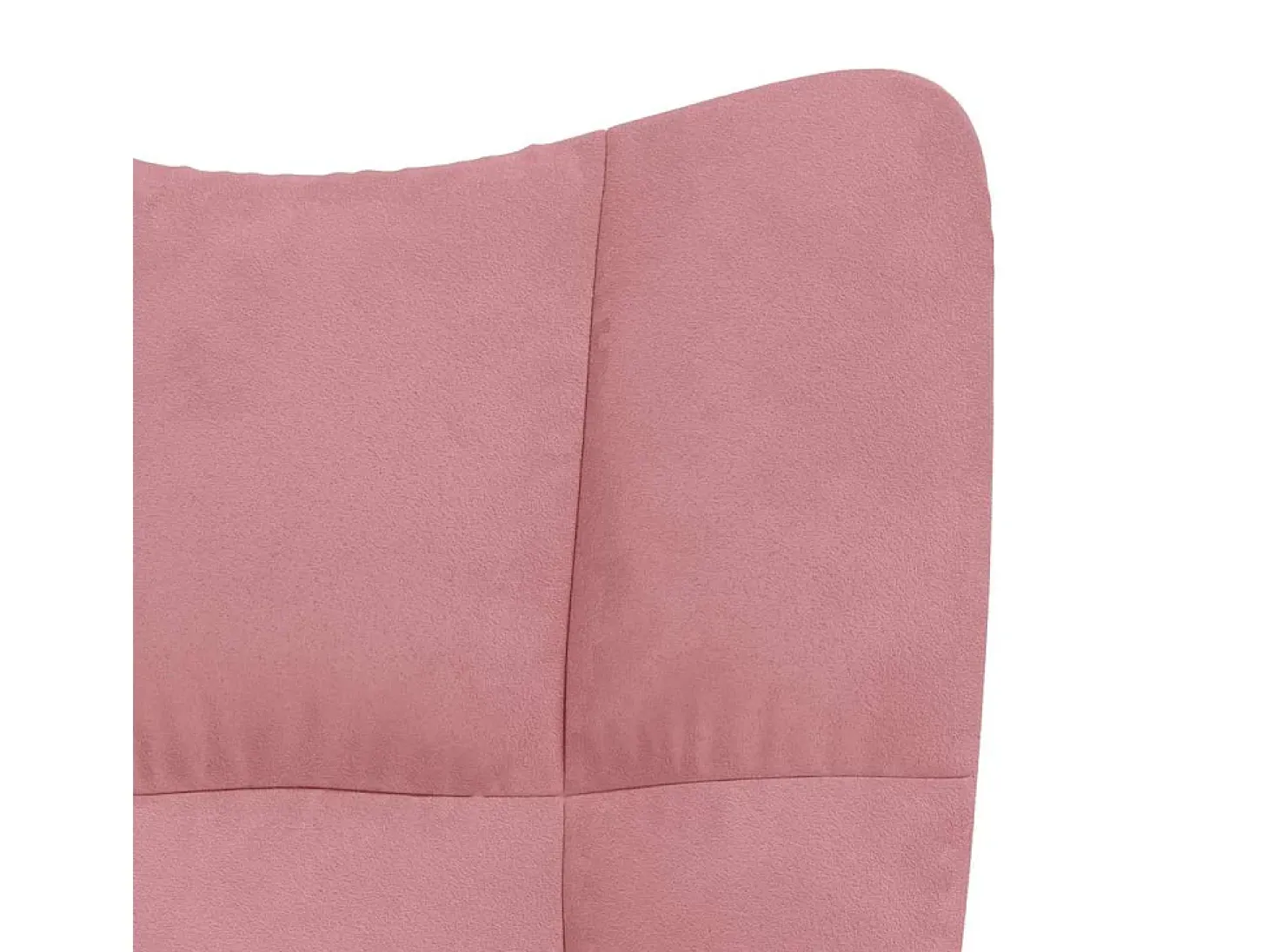 Cadeira de baloiço com banco veludo rosa