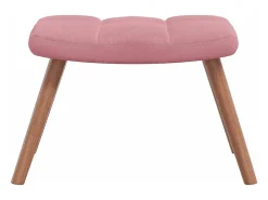 Cadeira de baloiço com banco veludo rosa