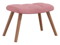Cadeira de baloiço com banco veludo rosa
