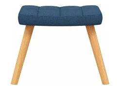 Cadeira de baloiço com banco tecido azul