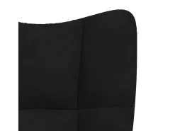 Cadeira de baloiço com banco veludo preto
