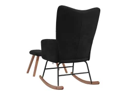 Cadeira de baloiço com banco veludo preto