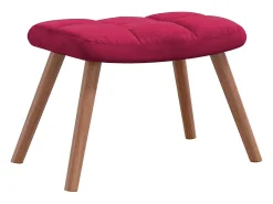 Cadeira de baloiço com banco veludo vermelho tinto