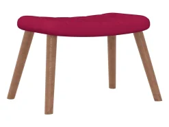 Cadeira de baloiço com banco veludo vermelho tinto