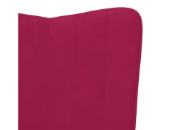 Cadeira de baloiço com banco veludo vermelho tinto