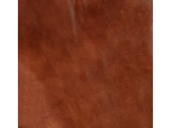 Cadeira de baloiço couro genuíno e mangueira maciça castanho