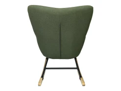 Cadeira de baloiço em tecido de laço verde caqui KAIRA