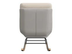 Cadeira de baloiço estofada - com encosto regulável, para sala de estar - quarto, varanda - 90,5 x 74 x 98 cm