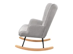 Cadeira de baloiço para adulto - Cadeira de baloiço ergonómica para exterior - para sala de estar - jardim - quarto - cinzento