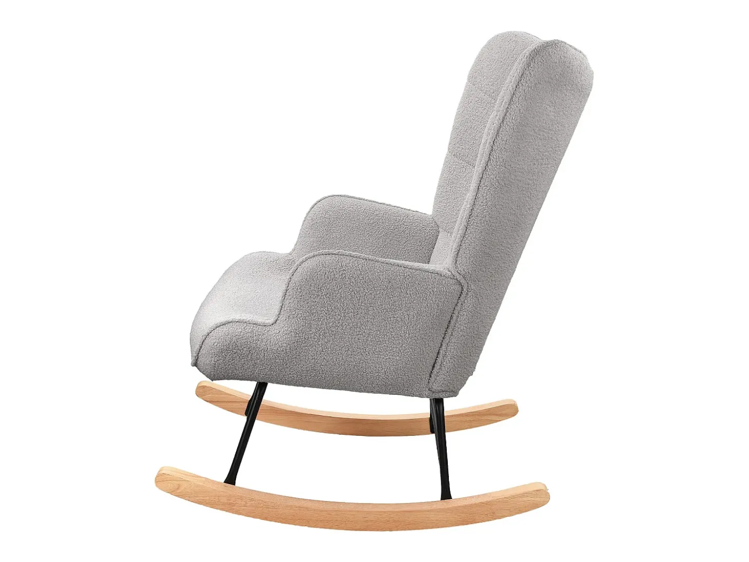 Cadeira de baloiço para adulto - Cadeira de baloiço ergonómica para exterior - para sala de estar - jardim - quarto - cinzento