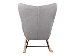 Cadeira de baloiço para adulto - Cadeira de baloiço ergonómica para exterior - para sala de estar - jardim - quarto - cinzento