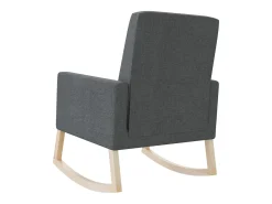 Cadeira de baloiço tecido cinzento-escuro