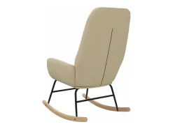 Cadeira de baloiço tecido cor creme
