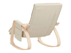 Cadeira de baloiço tecido cor creme