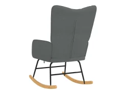 Cadeira de baloiço tecido cinzento-escuro