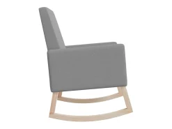 Cadeira de baloiço tecido cinzento-claro