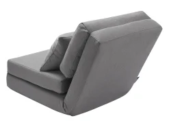 Cadeira de Chão SucceBuy Cadeira de Chão Convertível com 5 Posições Ajustáveis, Sofá-Cama Estofado com Encosto Ajustável, Estrutura Metálica e Almofada