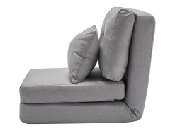 Cadeira de Chão SucceBuy Cadeira de Chão Convertível com 5 Posições Ajustáveis, Sofá-Cama Estofado com Encosto Ajustável, Estrutura Metálica e Almofada