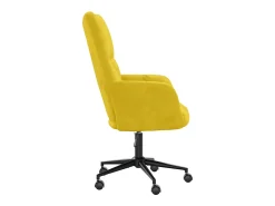 Cadeira de descanso veludo amarelo mostarda