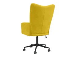 Cadeira de descanso veludo amarelo mostarda