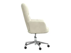 Cadeira de descanso veludo branco nata