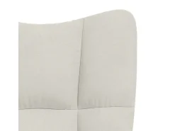 Cadeira de descanso veludo branco nata